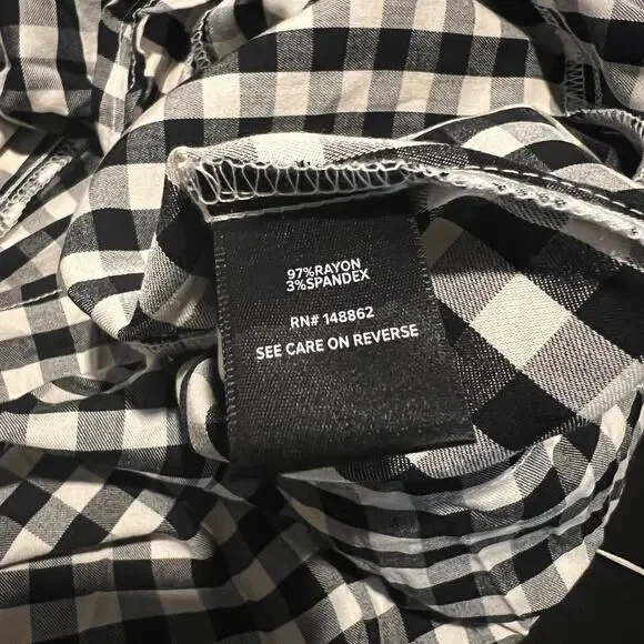 torrid Black and White Gingham Halter Romper - Picture 5 of 6